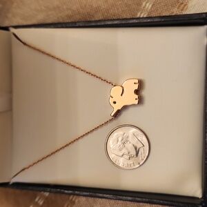 Rose gold elephant necklace